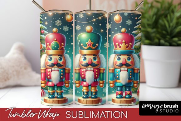 Christmas Nutcrackers Skinny Tumbler PNG