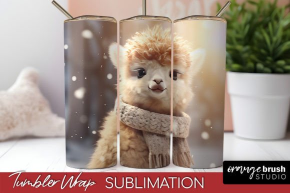 Christmas Tumbler Wrap, Lama Sublimation: Graphics for Tumbler Wraps
