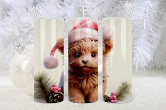 Cute Puppy Dog Christmas Tumbler 20Oz Graphics