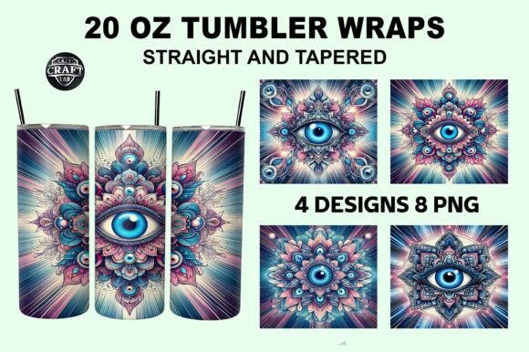 Evil Eye Tumbler Wrap 20oz Sublimation Graphics