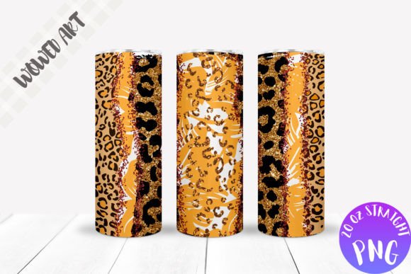 Leopard X Glitter Skinny Tumbler Wrap: Graphics for Crafts