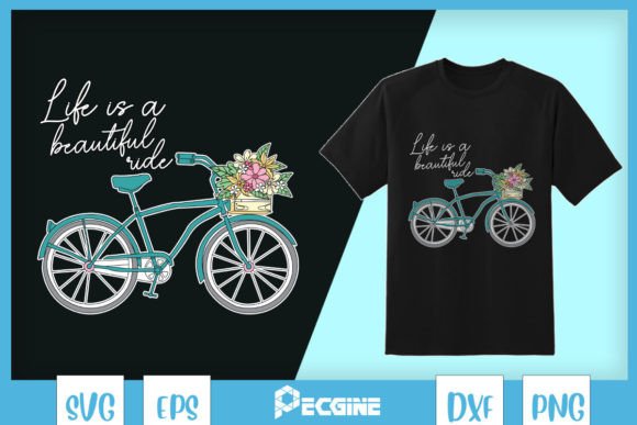 Life Beautiful Ride Blue Floral Bike SVG: Crafts & Graphics Review