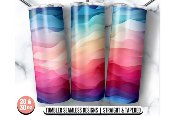 Ombre 20oz 30oz Skinny Tumbler Wrap