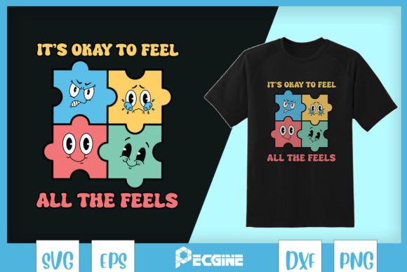 Puzzle Feels Emotion Autism SVG for Crafts & Graphics