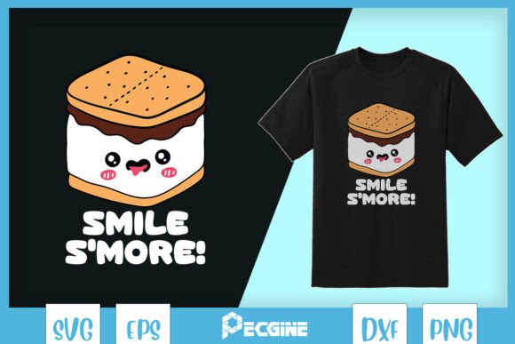 Smile Smore Funny Food Pun SVG for Crafts & Graphics