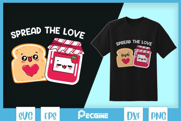 Spread Love Bread Jam Pun SVG: Crafts & Graphics