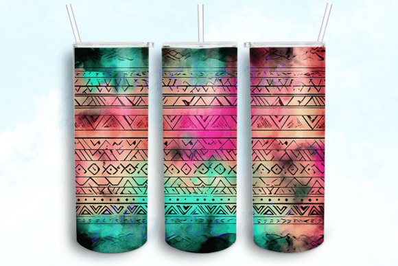 Western Aztec Tumbler Wrap Graphics for Crafts