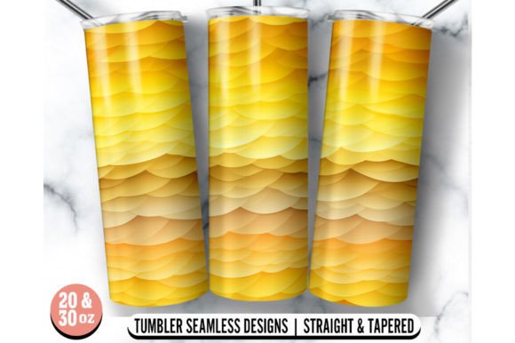 Yellow 20oz 30oz Skinny Tumbler Wrap
